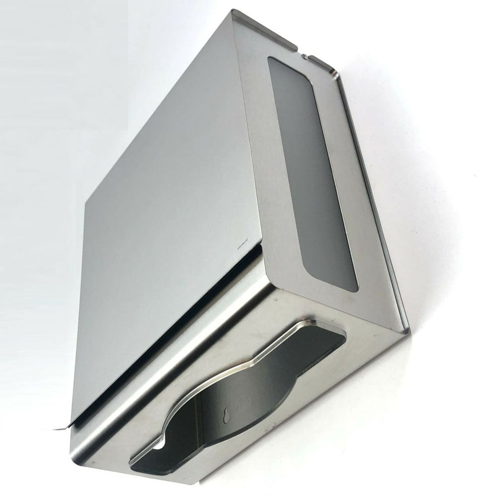 Blomus Wall Mounted Paper Towel Dispenser for C-Fold Towels: NEXIO Range - Polished Silver Stainless-Steel