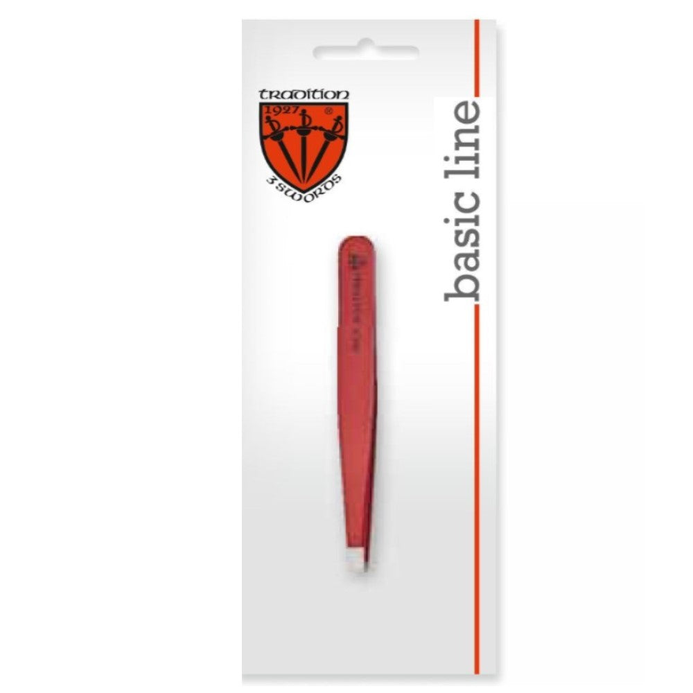 Kellermann 3 Swords Germany Tweezers: Straight-Edged for Plucking - Red