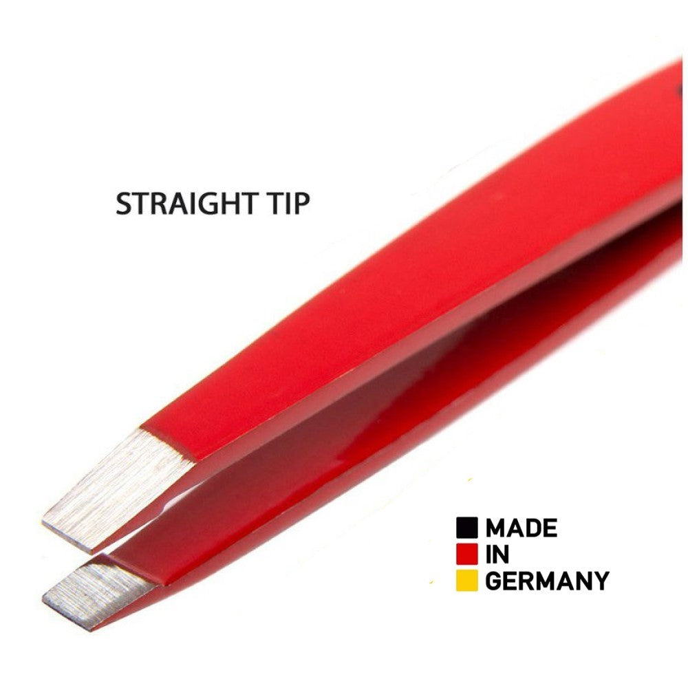 Kellermann 3 Swords Germany Tweezers: Straight-Edged for Plucking - Red