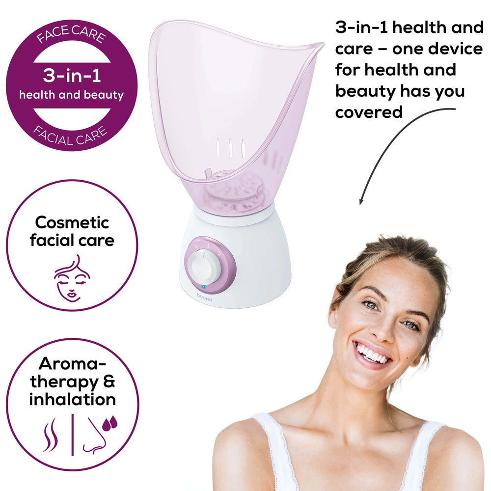 Beurer Facial Sauna: 3-in-1 Facial Cleansing, Aromatherapy, Inhalation FS 60