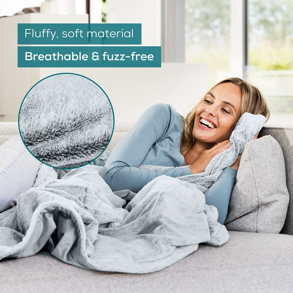 Beurer Electric Blanket: Cosy & Eco-Friendly Heated Throw HD 75 NORDIC GP in GREY 180 x 130cm