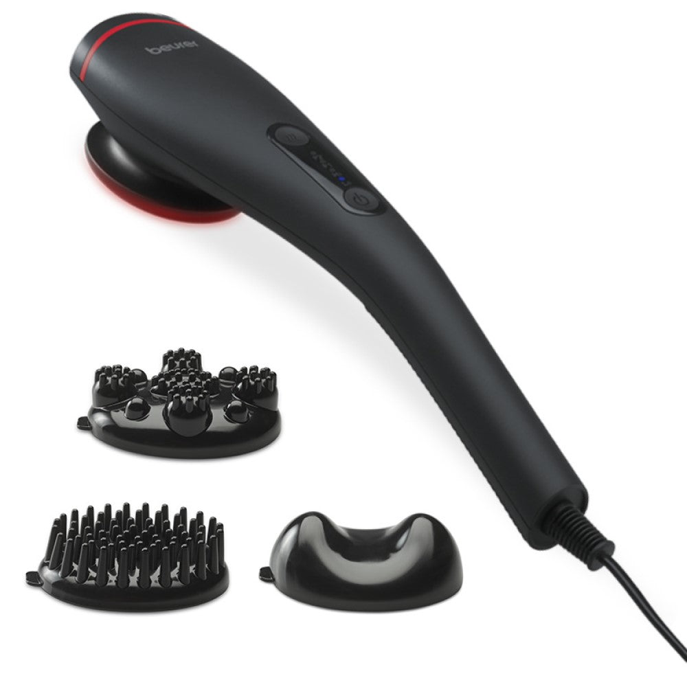 Beurer MG 24 Muscle Massager: Relaxing Vibration Massager with 3 Attachments & Optional Heat Function