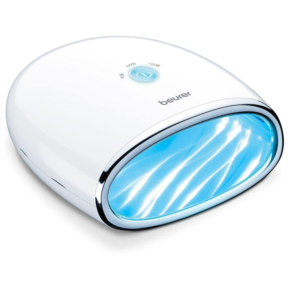 Beurer Nail Dryer for UV & LED Nail Gels: 18 LED Lights, 3x Timer Settings MP 48