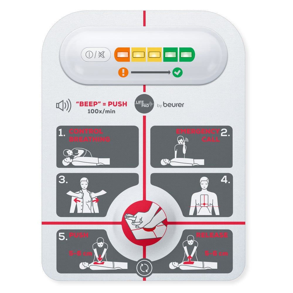 Beurer Resuscitation First Aid Assistant / CPR Aid: LifePad RH 112 Neutral (Single Use)