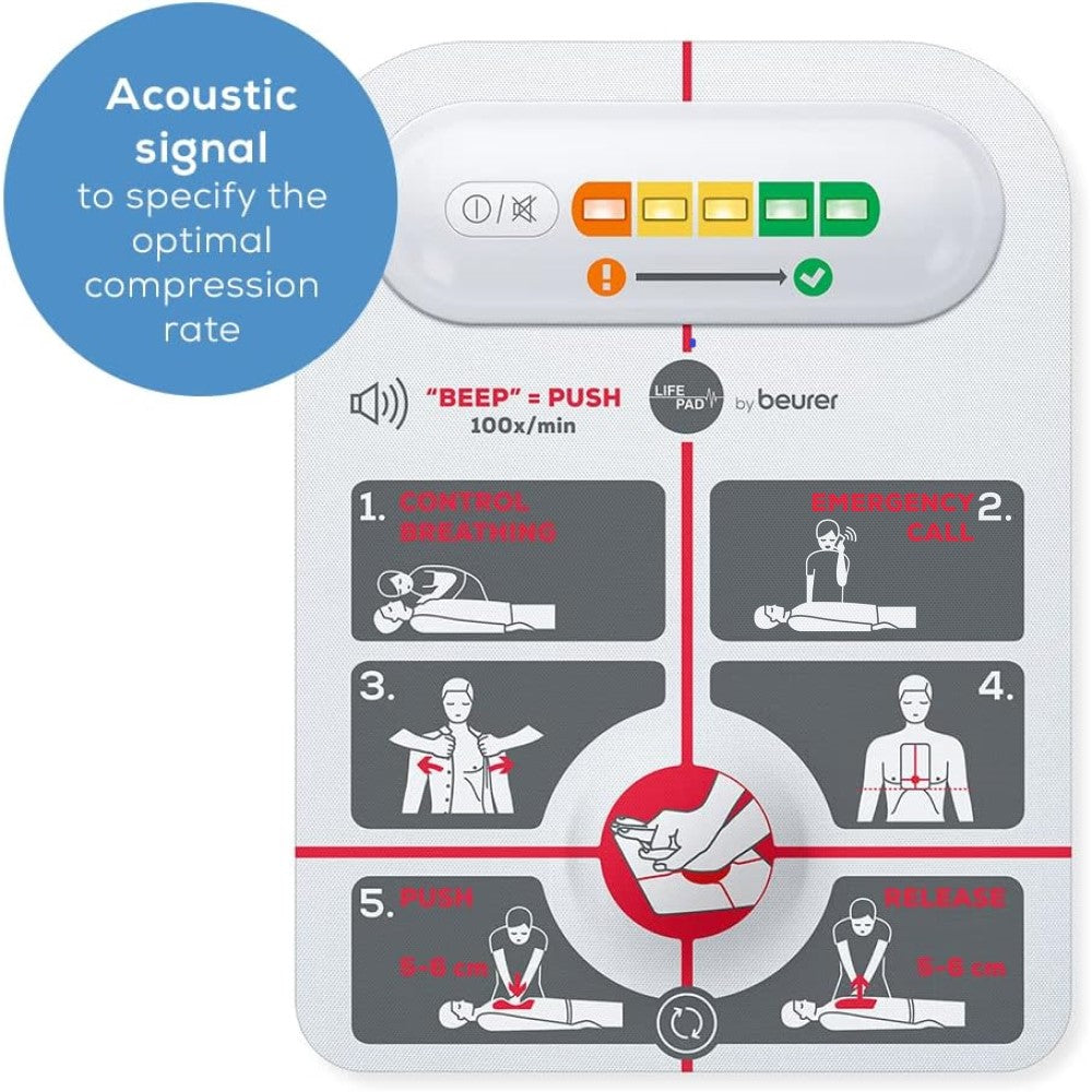 Beurer Resuscitation First Aid Assistant / CPR Aid: LifePad RH 112 Neutral (Single Use)