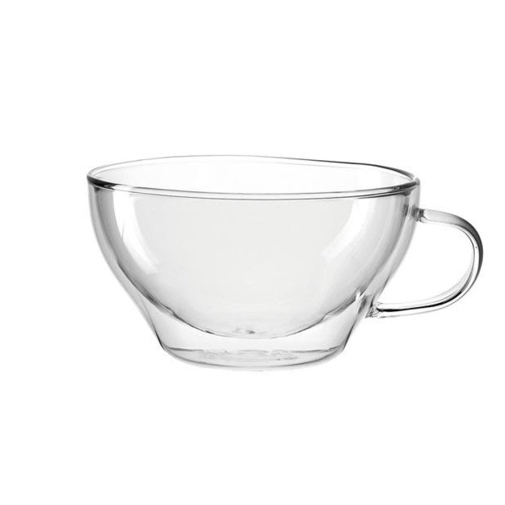 Leonardo Teacups in Clear Glass: Double-Walled DUO 380ml - Set of 2