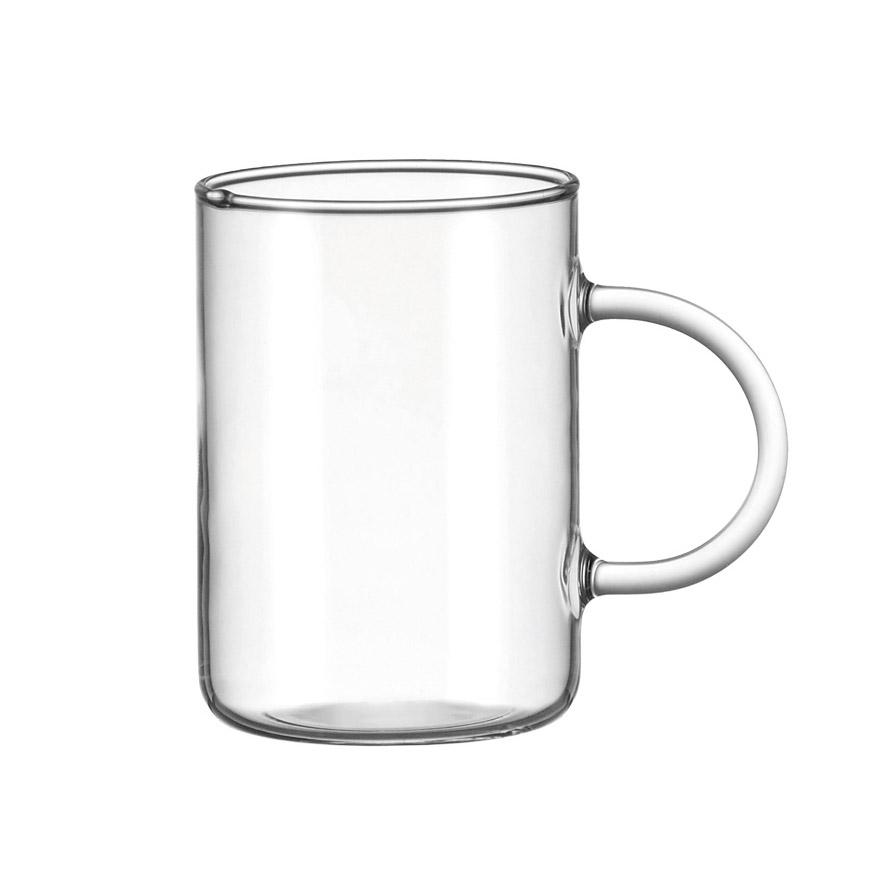 Leonardo NOVO Glass Mug with Handle Transparent 360ml – Set of 6