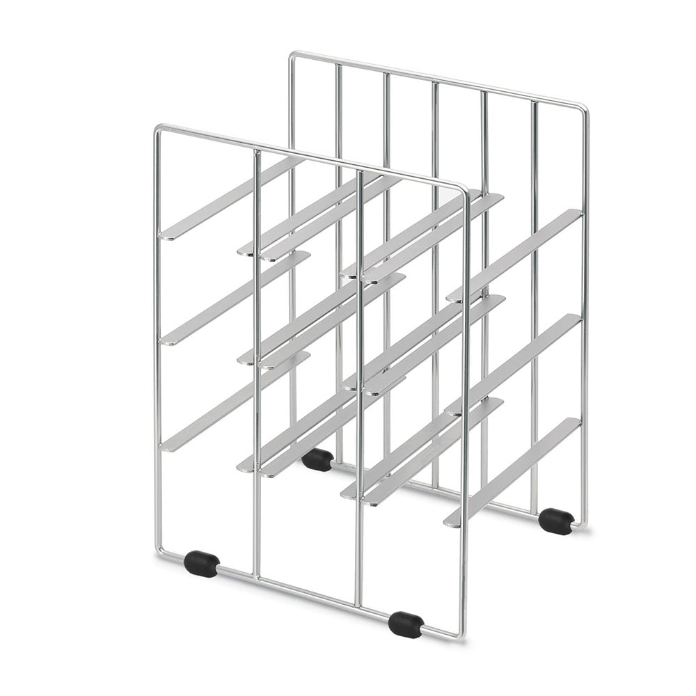 Blomus PILARE Wine Rack for 9 Bottles - Matt Nickel-Plated Steel