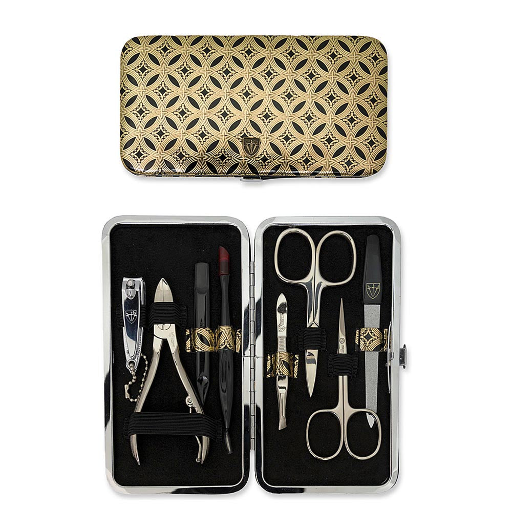 Kellermann 3 Swords Manicure Set - Black & Gold