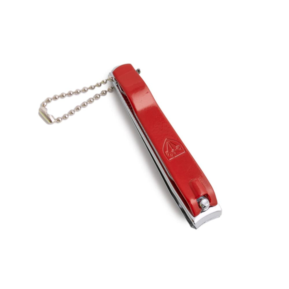 Kellermann 3 Swords Nail Clippers Large: Nickel Plated, Red Trim BS 8127 RED