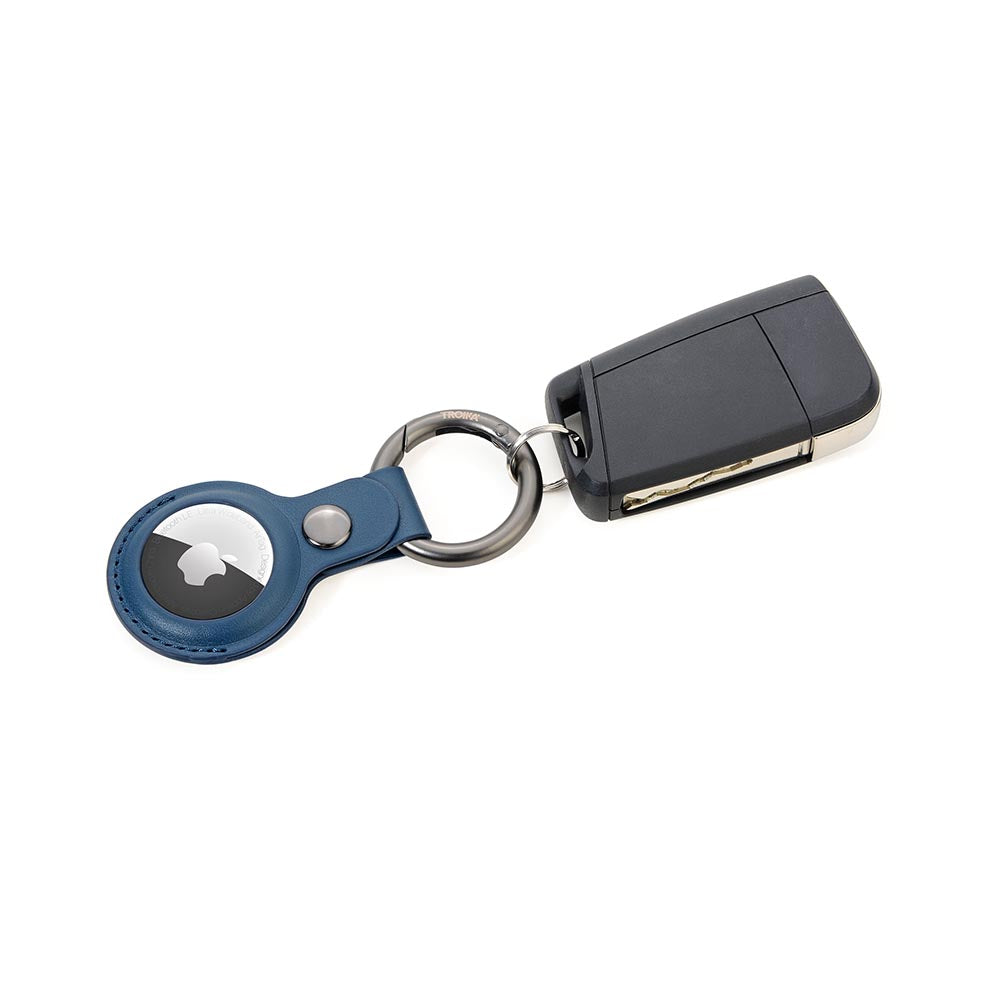 TROIKA Apple AirTag Cover and Keyring - Blue