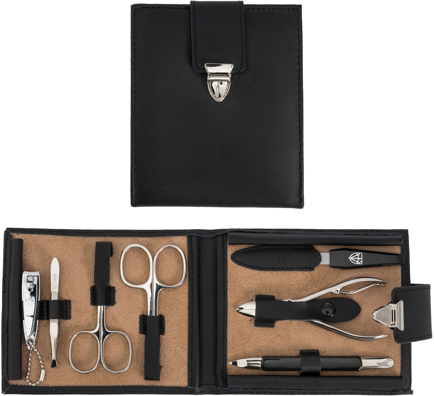 Kellermann Manicure Set Black, Genuine Leather 2