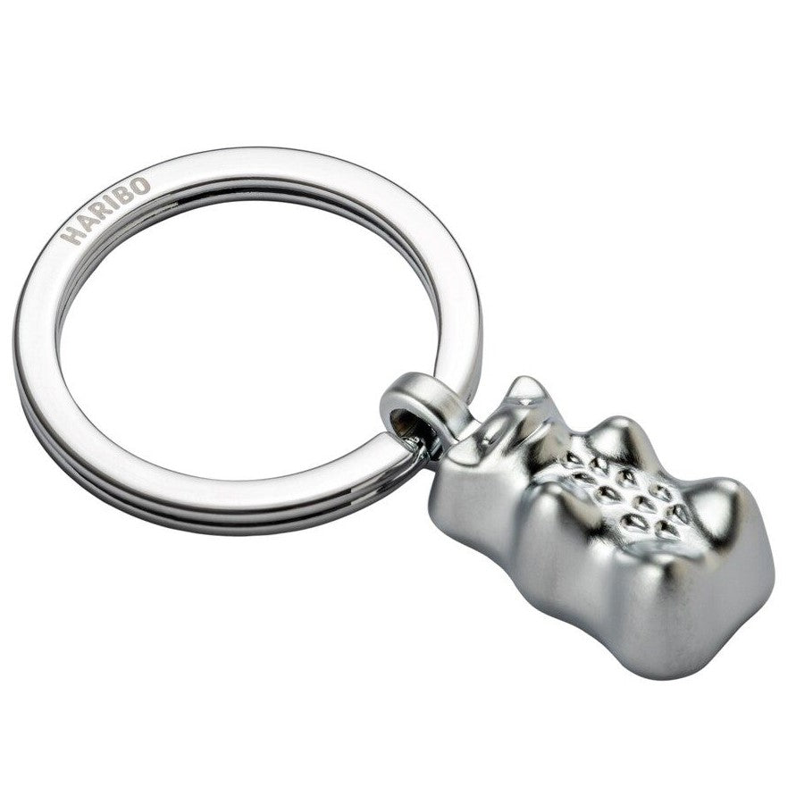 TROIKA Keyring HARIBO Gummy Bear on Split Keyring Silver