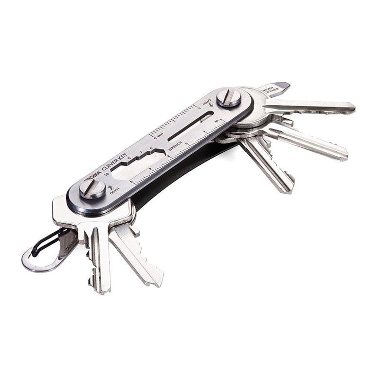 TROIKA Keyring and Mini Tool TROIKA CLEVER KEY Titanium Colour