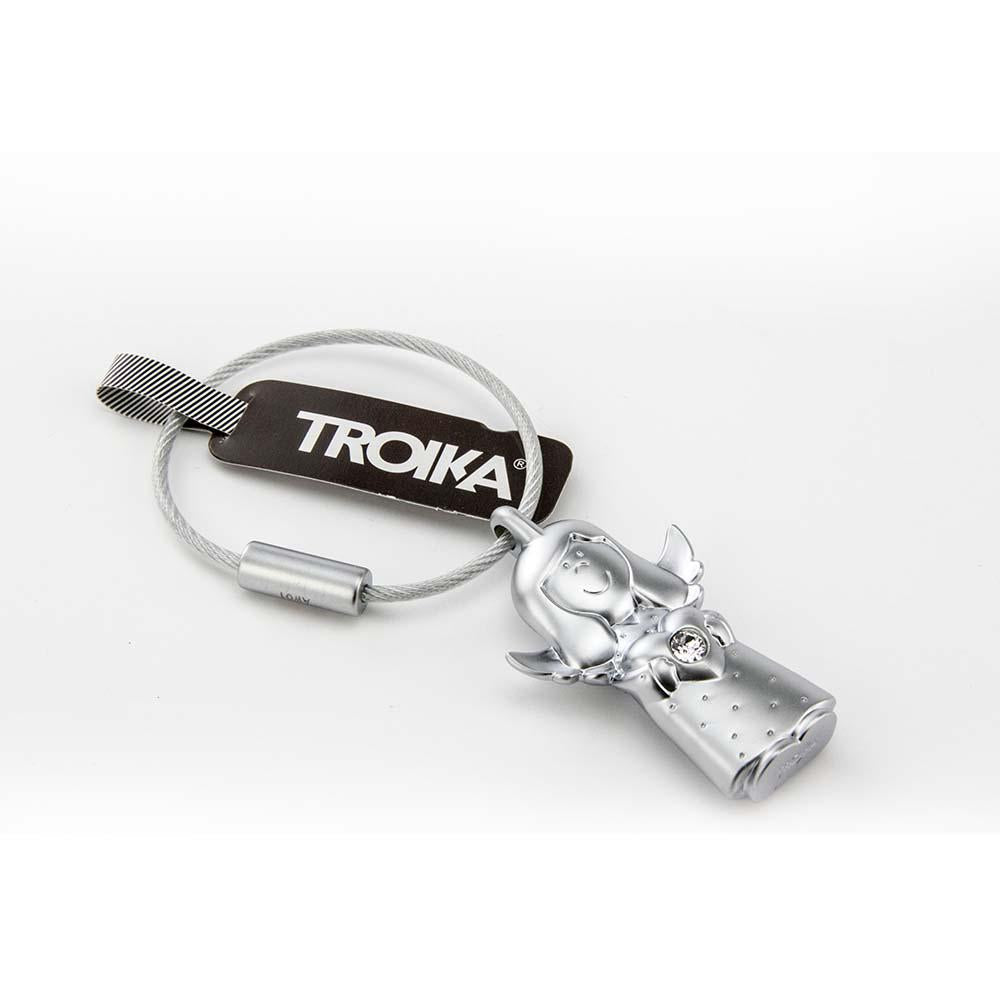 Troika Love is in the Air Heart and Wing Charm Key Chain