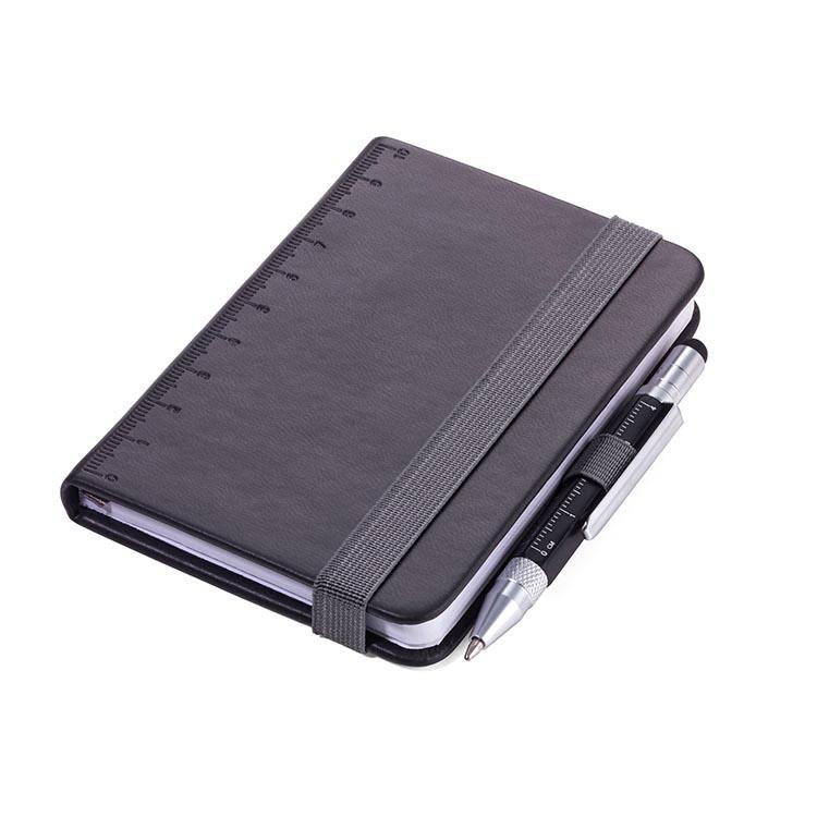 TROIKA Notepad DIN A7 with Multitasking Ballpoint Pen LILIPAD+LILIPUT Black