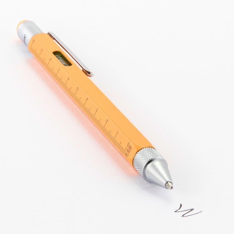 Troika Multitasking ballpoint pen "CONSTRUCTION" (Neon Orange Silver)